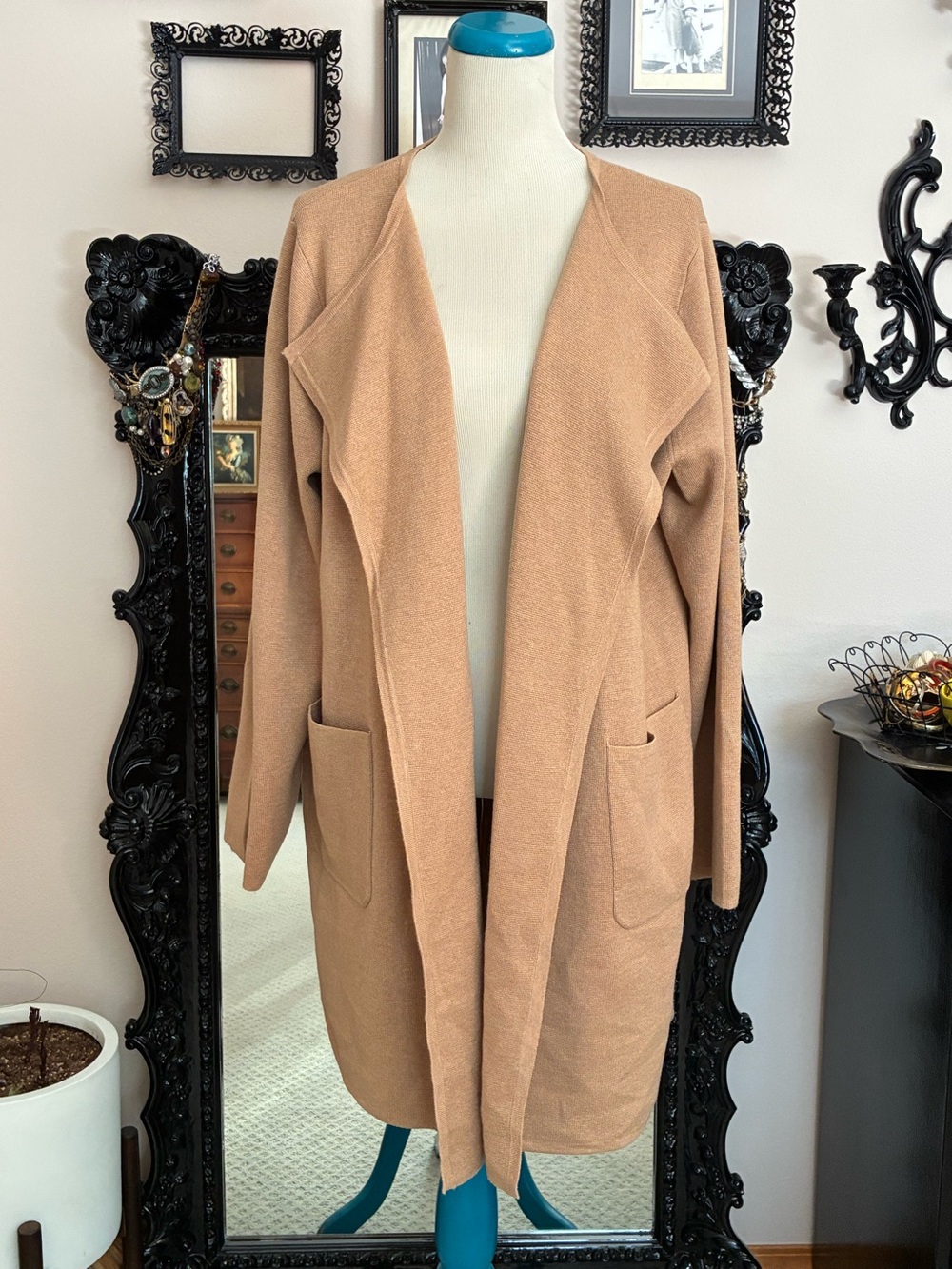 NWT J.Crew Open-Front Camel Coatigan Jacket- XL